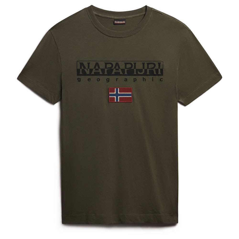 Napapijri T-shirt Uomo Maglietta Manica Corta S-Ayas Verde Green