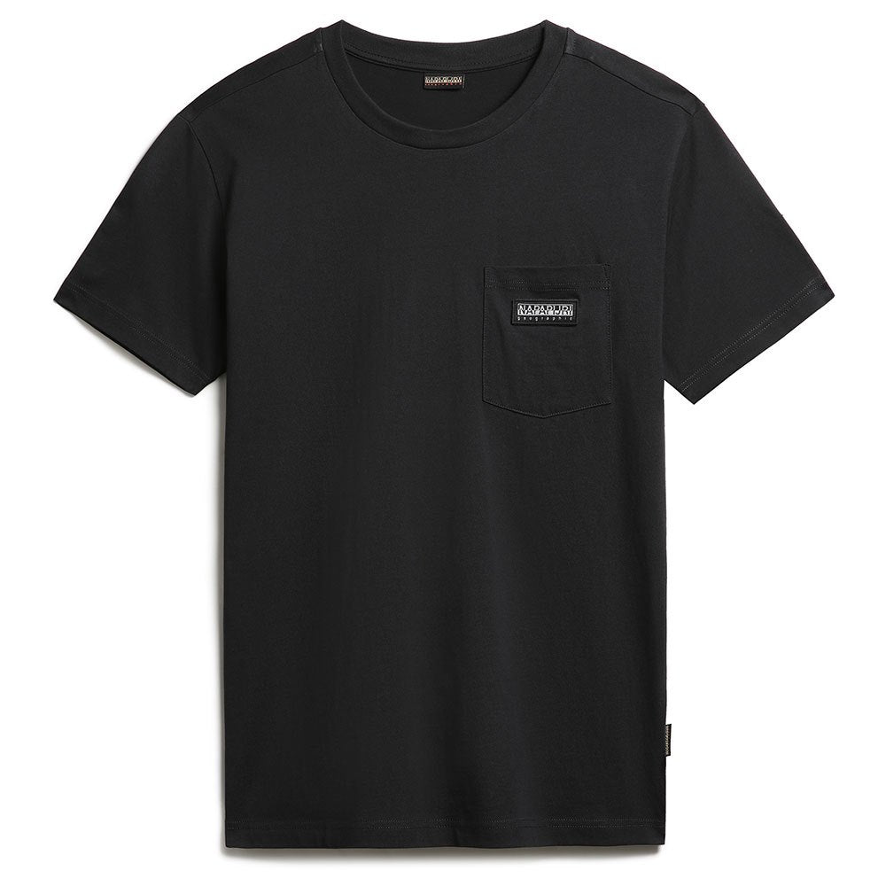 Napapijri T-shirt Uomo Maglietta Manica Corta con taschino S-Morgex Nero Black