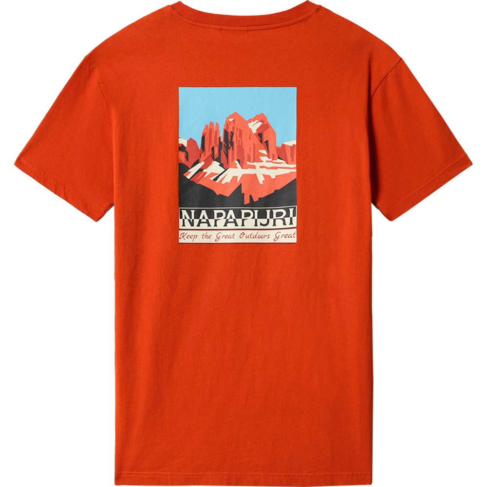 Napapijri Maglietta T-shirt da uomo S - Latemar Orange Ginger