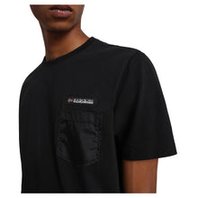 Carica l&#39;immagine nel visualizzatore di Gallery, Napapijri Maglietta T-shirt Uomo Samix con taschino Black Nera
